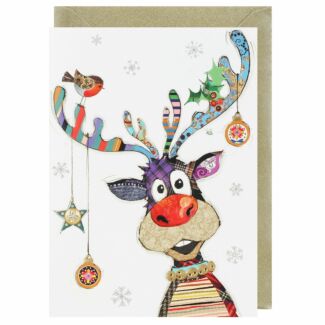 Kooks Rudolf Baubles Christmas Card