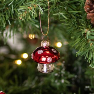 Mini Acrylic Toadstool Tree Decoration