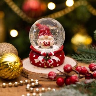 Assorted Santa With Tree Snow Globe