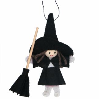 Black Felt Witch Hanging Halloween Decoration