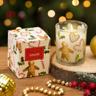 Gingerbread & Candy Cane ‘Ginger’ Small Scented Jar Candle