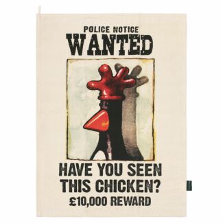 - Feathers McGraw Wanted Poster Recycled Cotton Tea Towel