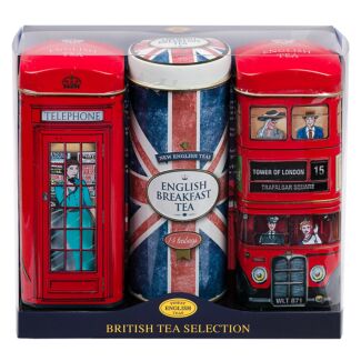 Best of British Set of Three Small Tea Tins