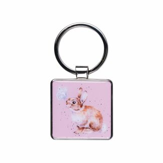 ‘I Spy a Butterfly’ Rabbit Metal Keyring