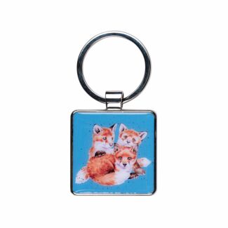 ‘Snug as a Cub’ Fox Metal Keyring