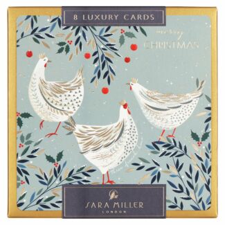 Three French Hens Box of 8 Luxury Christmas Cards