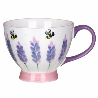 Bees & Lavender Footed Mug