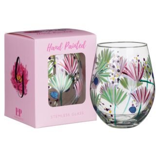 Meadow Thistles Stemless Glass