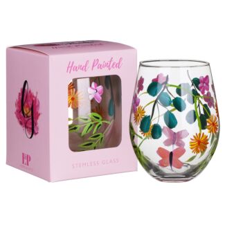 Butterfly Garden Stemless Glass