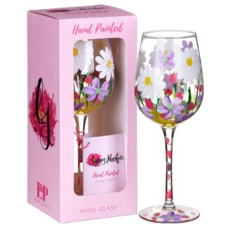 Daisies Wine Glass