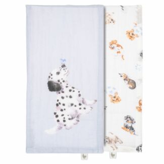 Little Paws Boxed Set of Two Muslin Cloths