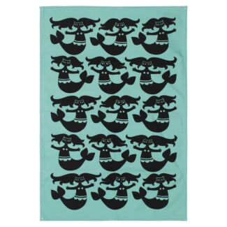 Hornsea Mermaids Teal Tea Towel