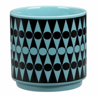 Hornsea Backgammon Teal Small Planty Plant Pot