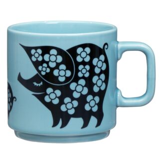 Hornsea Piggie Family Teal Boxed Mug