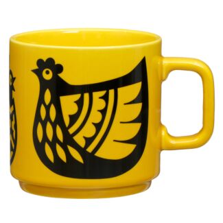 Hornsea Chicken Family Yellow Boxed Mug