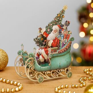 Santa’s Sleigh 3D Christmas Card