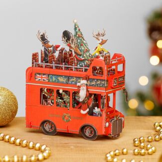 Santa’s Bus 3D Christmas Card