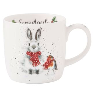 ‘Snow Angels’ Rabbit & Robin Fine Bone China Mug