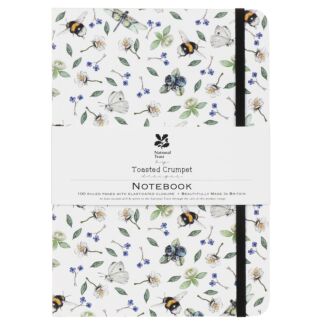 ‘Wildflower Meadows’ White A5 Lined Notebook