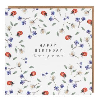 Ladybirds White ‘Happy Birthday to You’ Birthday Card