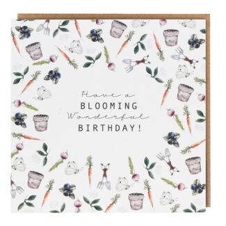 Gardening White ‘Blooming Wonderful’ Birthday Card