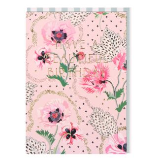 ‘Pink Poppies’ Birthday Card