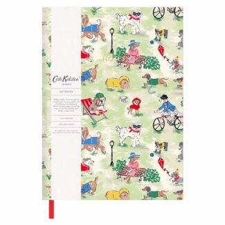 Dogs In The Park A5 Linen Notebook