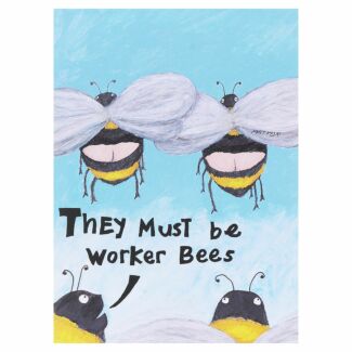 Blah Blah Blah Worker Bees Greetings Card