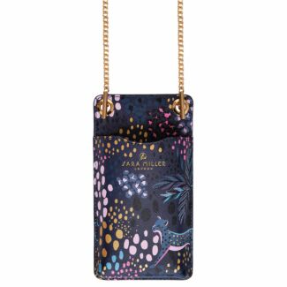 Midnight Tahiti Leopard Phone Pouch Bag