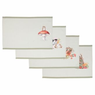 ‘Garden Friends’ Pack of 4 Fabric Placemats