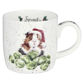 ‘Sprouts’ Guinea Pig Fine Bone China Mug