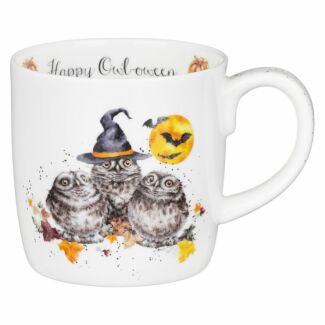 ‘Happy Owl-O-Ween’ Owl Large Fine Bone China Halloween Mug