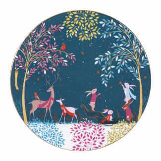 Woodland Tales Deer & Robin 9 Inch Serving Plate