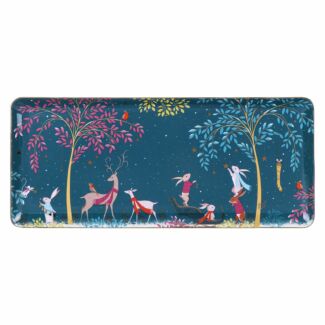 Woodland Tales Deer & Robin Oblong Serving Plate