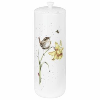 'The Birds and The Bees' Wren Tall Lidded Storage Jar 