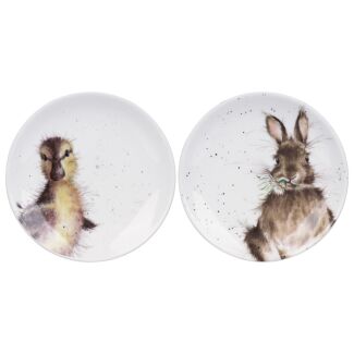 Bunny & Duckling Set of 2 Coupe Plates
