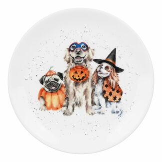 ‘Trick or Treat’ Dogs Halloween 8 Inch Coupe Plate