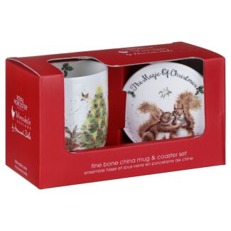 'Oh Christmas Tree' Mug and Coaster Set