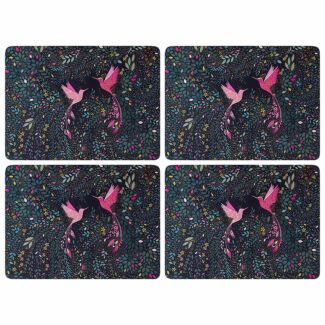 India Hummingbird Paradise Set Of Four Placemats