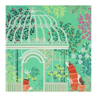 Hedgehogs In Garden Greetings Card