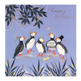 Puffins Birthday Card