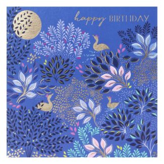 Ducks & Floral Hills Birthday Card