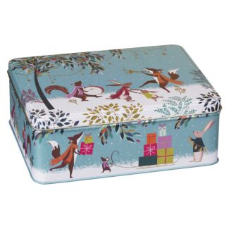 Woodland Tales Christmas Deep Rectangular Tin