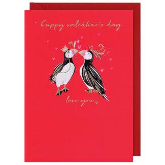 Regal Puffins Valentine’s Day Card