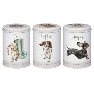 A Dog’s Life Tea, Coffee, Sugar Canisters