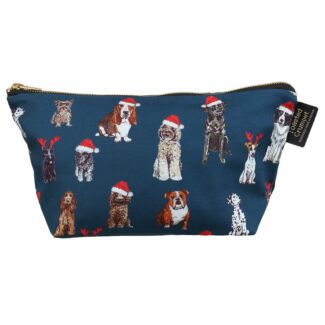 ‘Christmas Dogs’ Noir Wash Bag