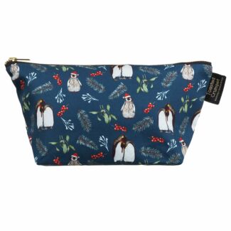 ‘Christmas Penguins’ Noir Wash Bag