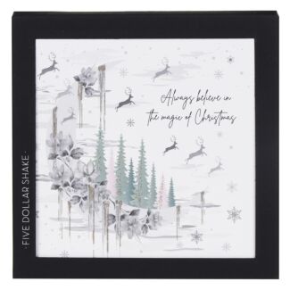 White Christmas Crescent Moon Box of 6 Christmas Cards