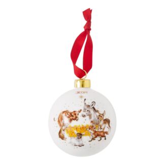 Away in a Manger ‘Christmas 2024’ Bauble with 22ct Gold