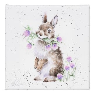 ‘Head Clover Heels’ Rabbit Small Canvas 